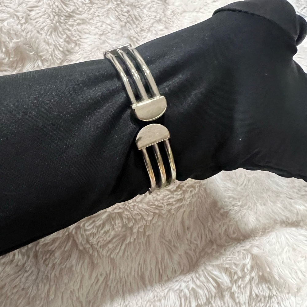 Silver And Gold Rectangular Watch - image 2